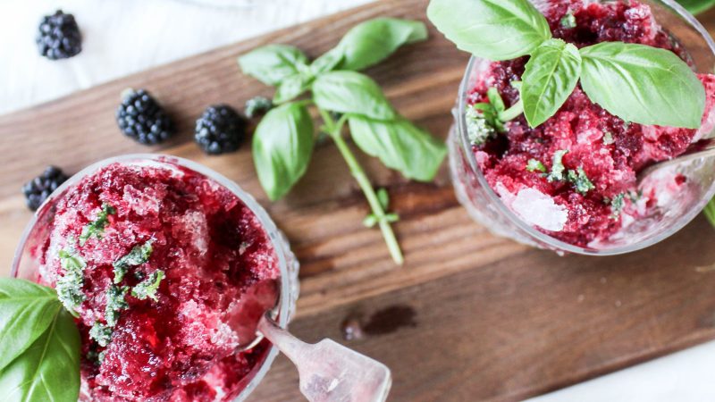 Blackberry + Basil Shaved Ice